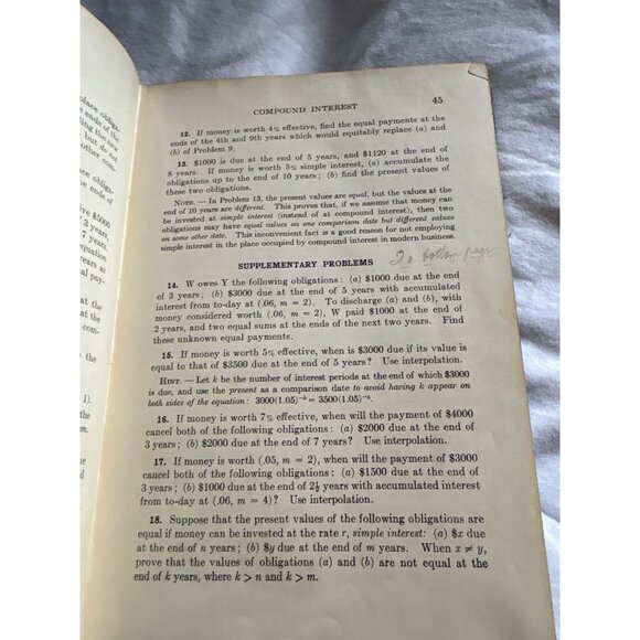 Mathematics Of Investment By Hart 1929 Revised Edition D.C. Heath & Co. Hardcove - Picture 7 of 16